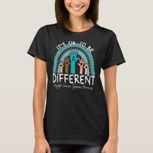 Polycystic Ovarian Syndrome Awareness Teal Rainbow T-Shirt