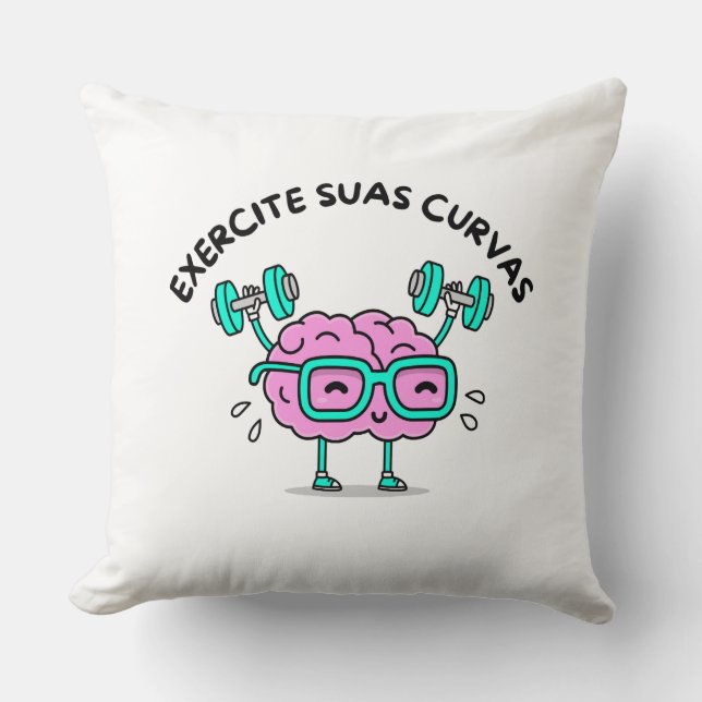 Polyester Almofada Exercises Its Curves Cushion (Front)