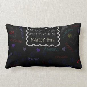 Polyester Lumbar Pillow-affirmation 13" x 21" Cushion