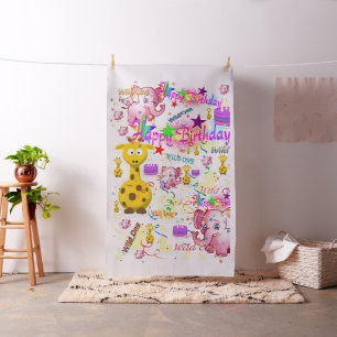 Polyester Poplin Fabric  Wild one birthday fabric