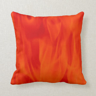 Polyester Throw Pillow 16x16 red flame