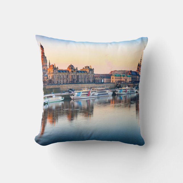Polyester Throw Pillow, Throw Pillow Dresden (Front)