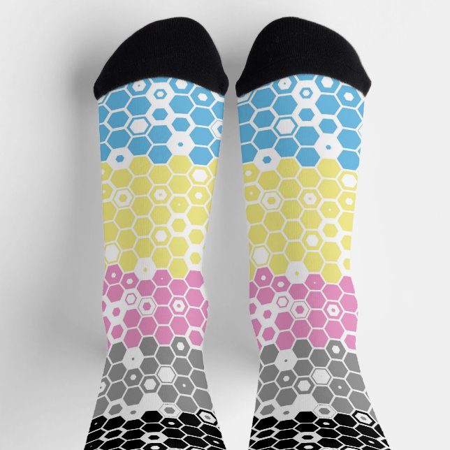 Polygender Pride Flag  Socks (Top)