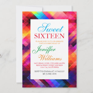 Polygon abstract colourful pattern                 invitation
