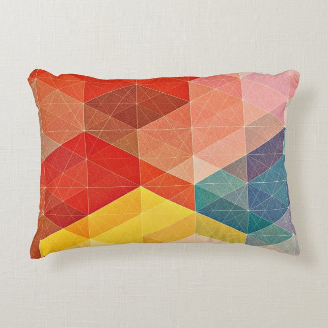 Polygon Abstract Decorative Cushion (Front)
