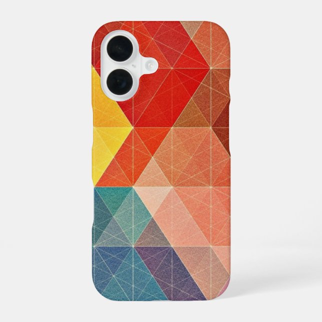 Polygon Abstract iPhone 16 Case (Back)