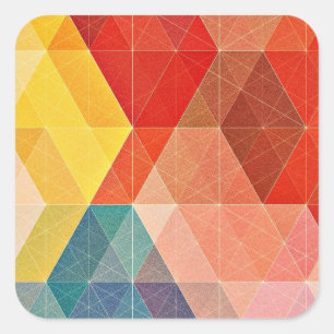 Polygon Abstract Square Sticker