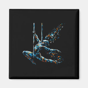 Polygon Art Aerial Silk Yoga Aerialist Acrotics  Magnet