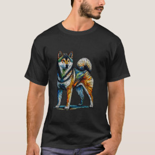 Polygon Art Japanese Shiba Inu T-Shirt