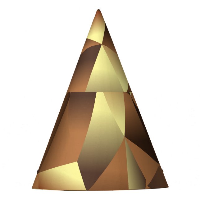 Polygon Background: Abstract Textured Art Party Hat (Front)