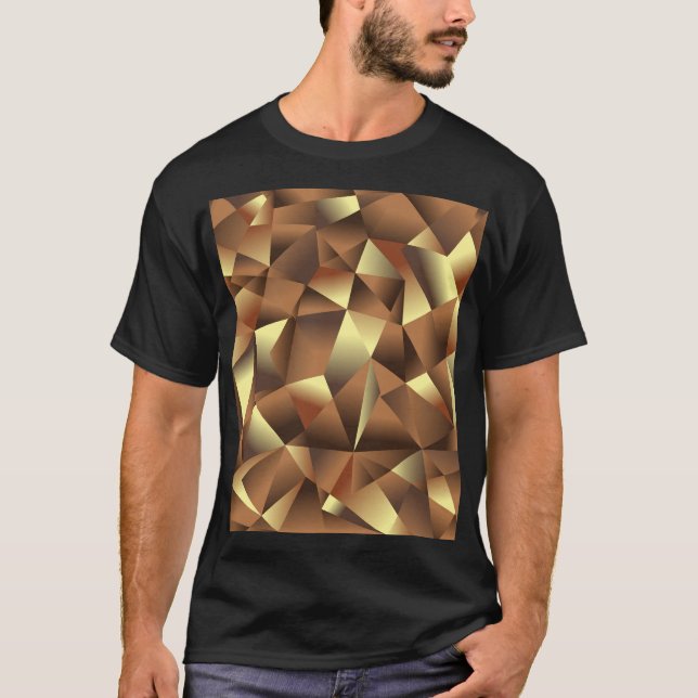 Polygon Background: Abstract Textured Art T-Shirt (Front)
