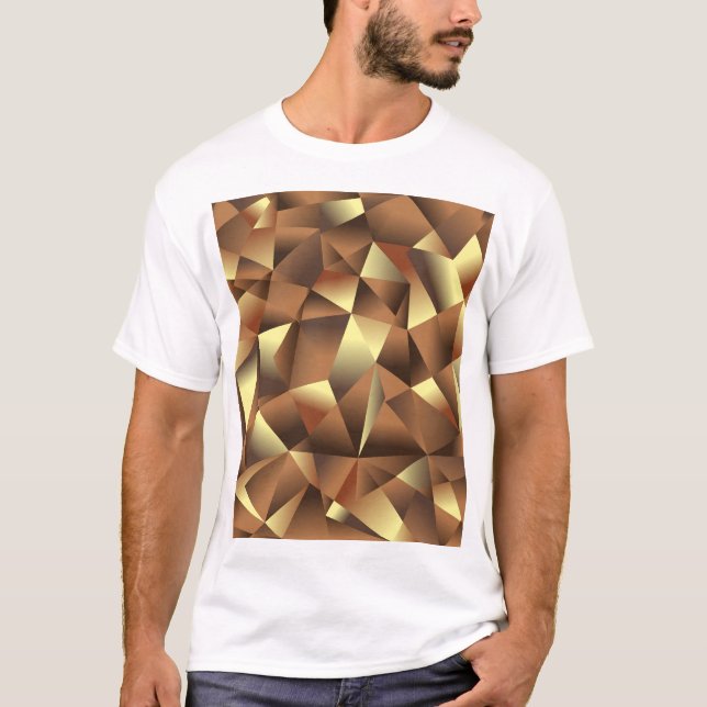 Polygon Background: Abstract Textured Art T-Shirt (Front)