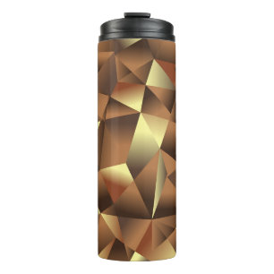 Polygon Background: Abstract Textured Art Thermal Tumbler