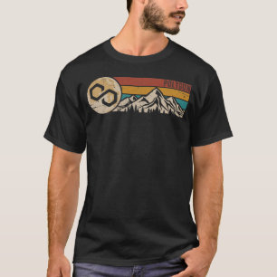 Polygon Coin MATIC Crypto Vintage Old School Moon T-Shirt