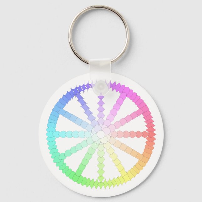 polygon evolution wheel geometry key ring (Front)