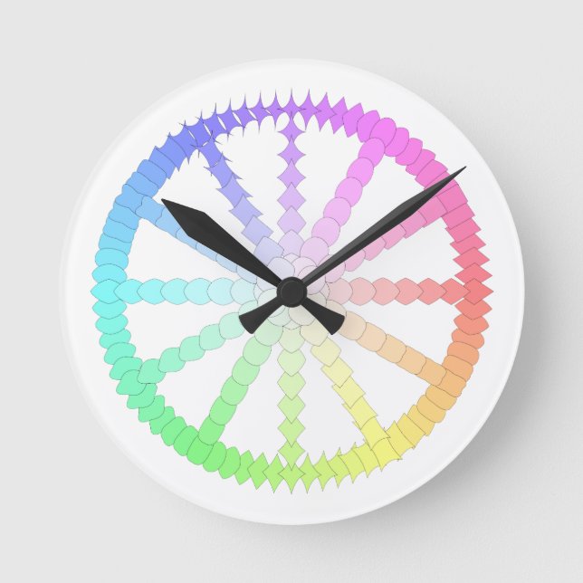 polygon evolution wheel geometry round clock (Front)
