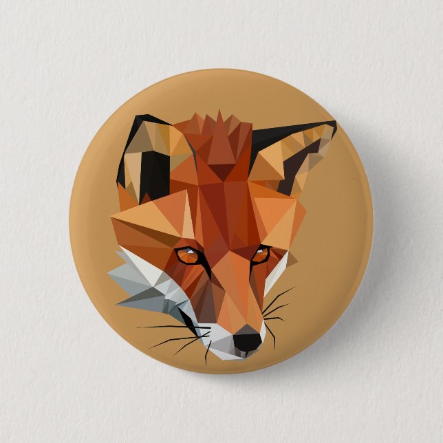 Polygon Fox Custom 6 Cm Round Badge (Front)