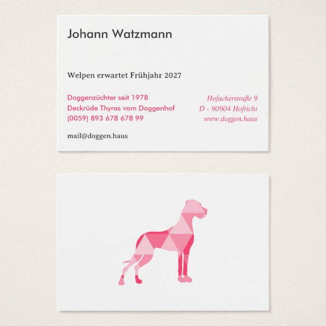 Polygon Great Dane Pink (Front & Back)