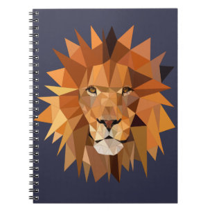 Polygon Lion Custom Notebook