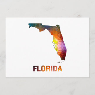 Polygon Mosaic State Map FLORIDA Invitation