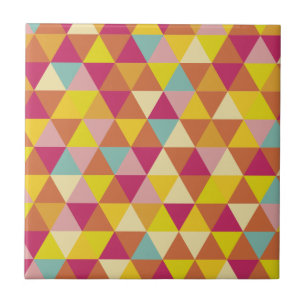 Polygon Multi colour Triangles in Geometrical Ceramic Tile
