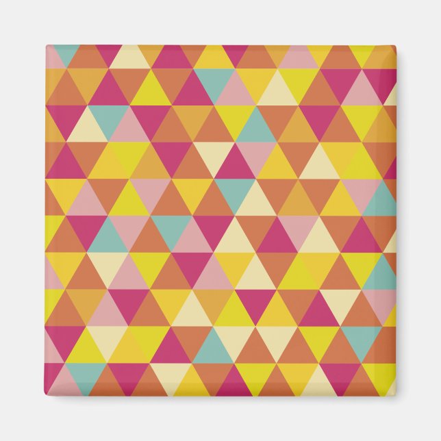 Polygon Multi colour Triangles in Geometrical Shap Magnet (Front)