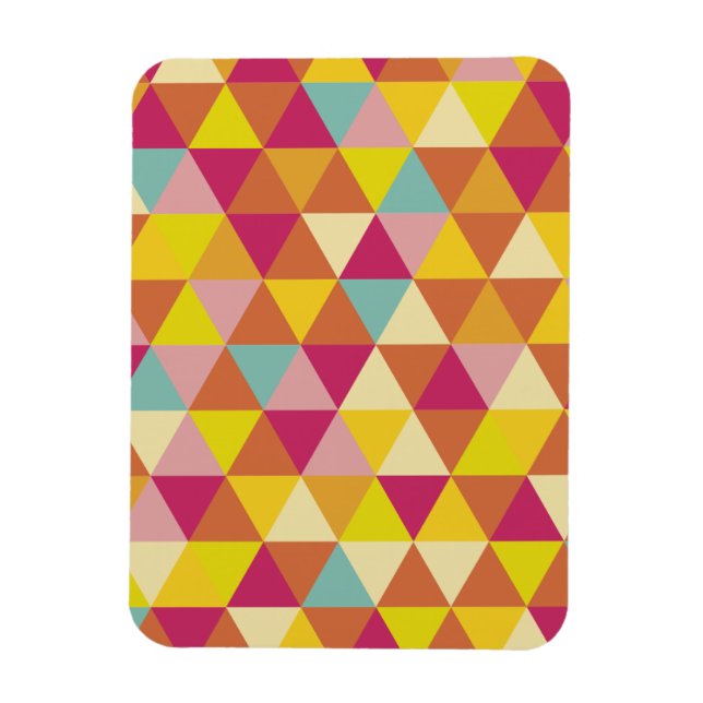 Polygon Multi colour Triangles in Geometrical Shap Magnet (Vertical)