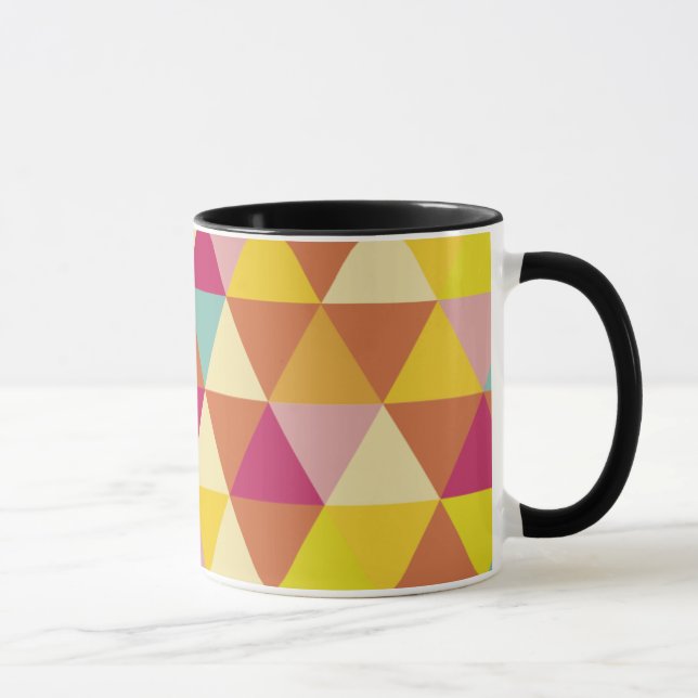 Polygon Multi colour Triangles in Geometrical Shap Mug (Right)