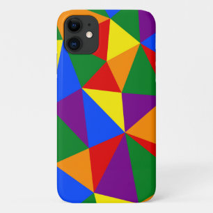 Polygon Rainbow Pattern iPhone 11 Case