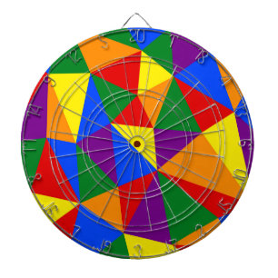Polygon Rainbow Pattern Dartboard
