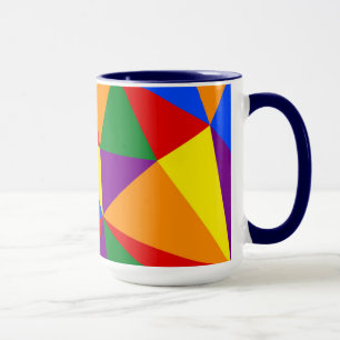 Polygon Rainbow Pattern Mug