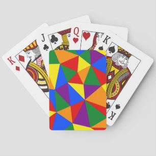 Polygon Rainbow Pattern Playing Cards