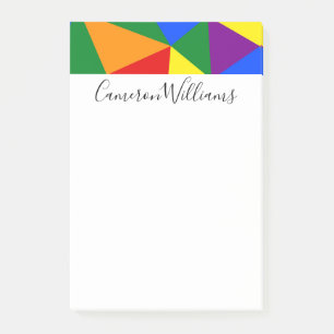 Polygon Rainbow Pattern Post-it Notes