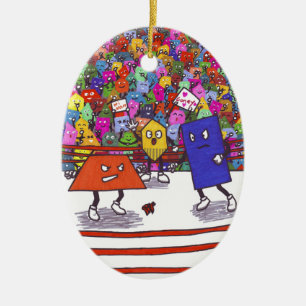 Polygon Wrestling Federation Ceramic Ornament