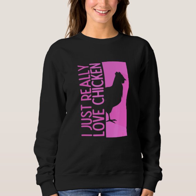 Polygonal Chicken Design For Who Really Like Chick Sweatshirt (Front)