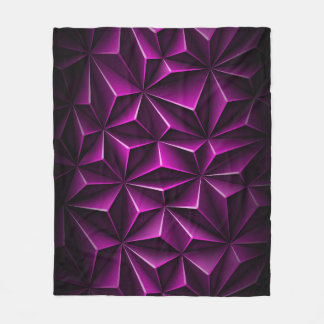 Polygonal Dark Magenta Luxury Pattern Fleece Blanket