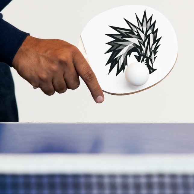 Polygonal dragon head ping pong paddle (Insitu)