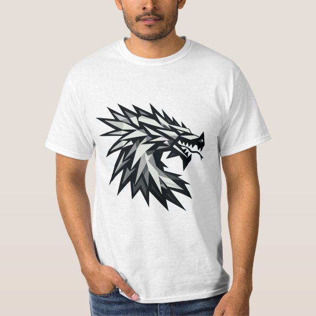 Polygonal dragon head T-Shirt (Front)