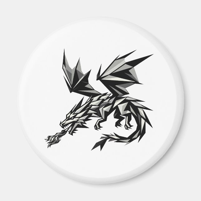 Polygonal Dragon Magnet (Front)