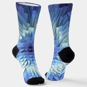 Polygonal geometric design socks