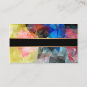 Polygonal geometrical triangles bright colorful co business card
