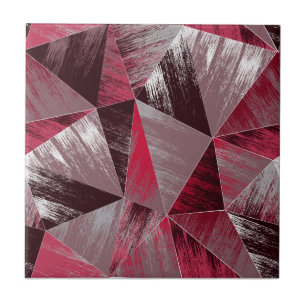 Polygonal grunge pattern with triangles. ceramic tile