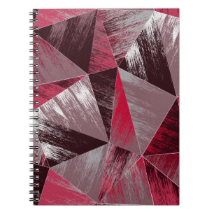Polygonal grunge pattern with triangles. notebook