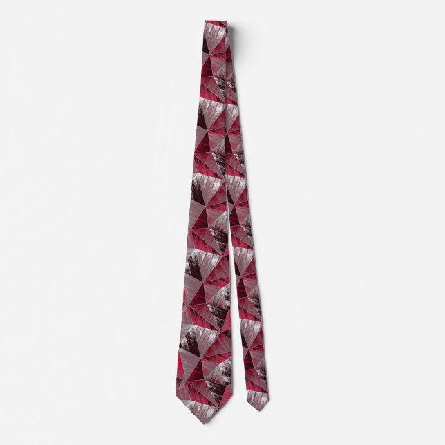 Polygonal grunge pattern with triangles. tie (Front)