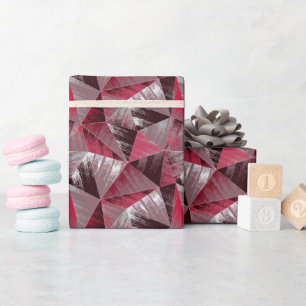 Polygonal grunge pattern with triangles. wrapping paper