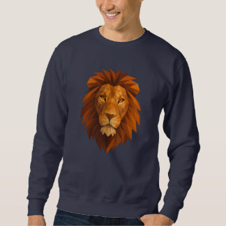 Polygonal Lion Head – Geometric Power Design for M Sweatshirt