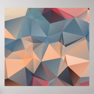 Polygonal Mosaic: Creative Geometrical Elegance. Poster
