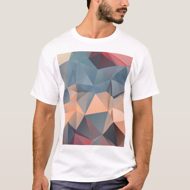 Polygonal Mosaic: Creative Geometrical Elegance. T-Shirt (Front)