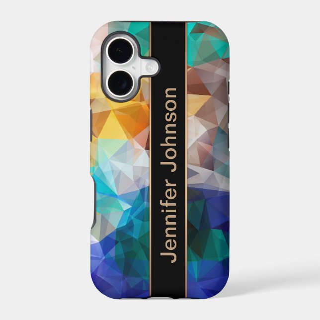 Polygonal personalised geometrical shapes triangle (Back)