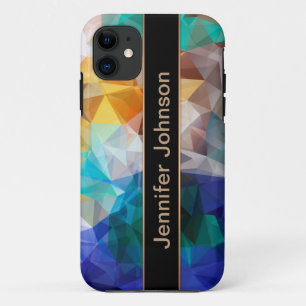 Polygonal personalised geometrical shapes triangle iPhone 11 case
